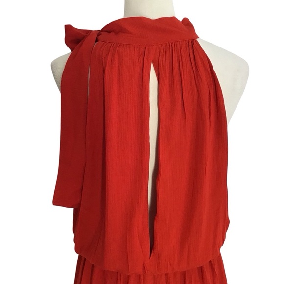 Cleobella Red Lolita Mini Dress Peekaboo Back Slit Keyhole Ethically Mad… - Picture 12 of 16